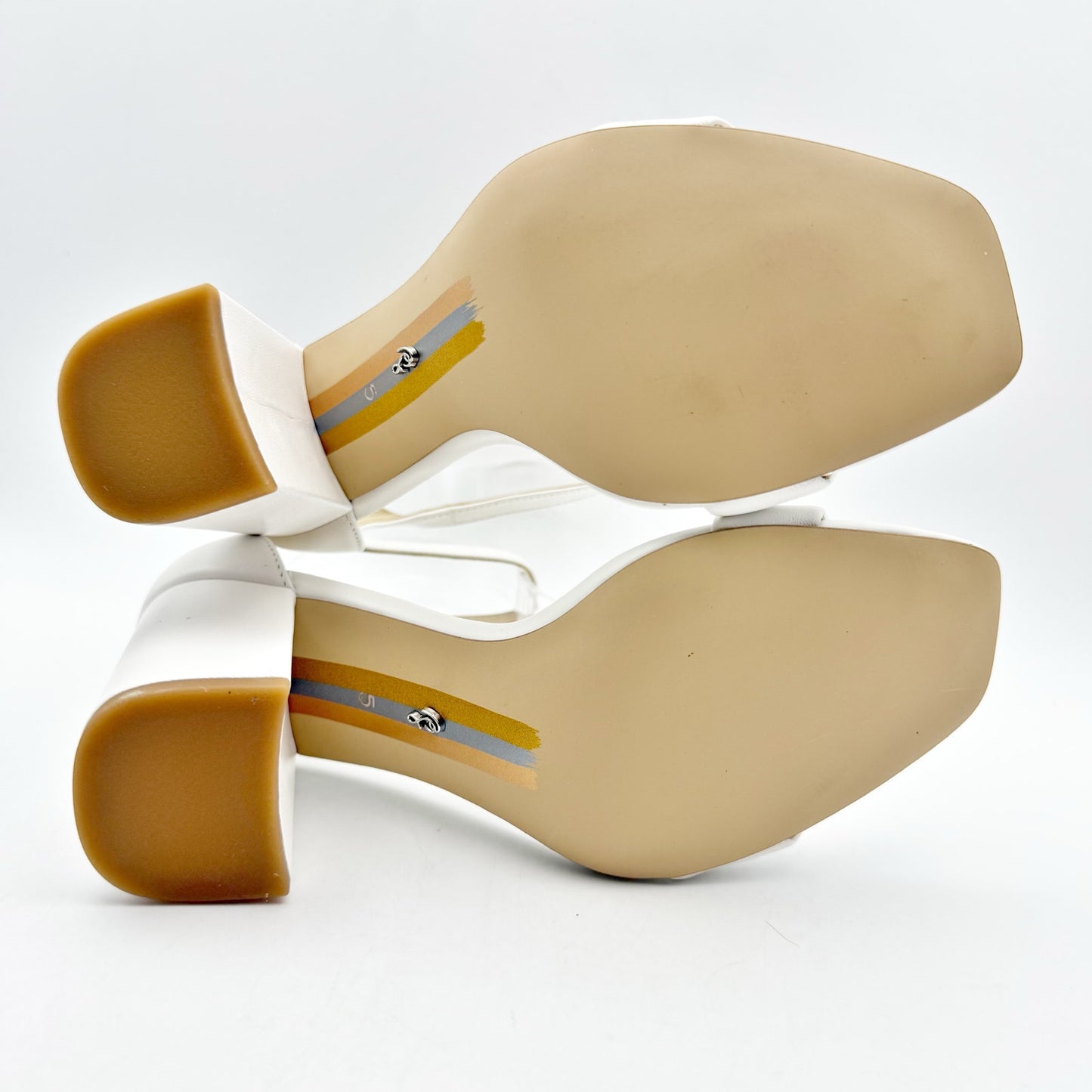 Sam Edelman Womens Daniella Heel US 5M EU 35 White Leather