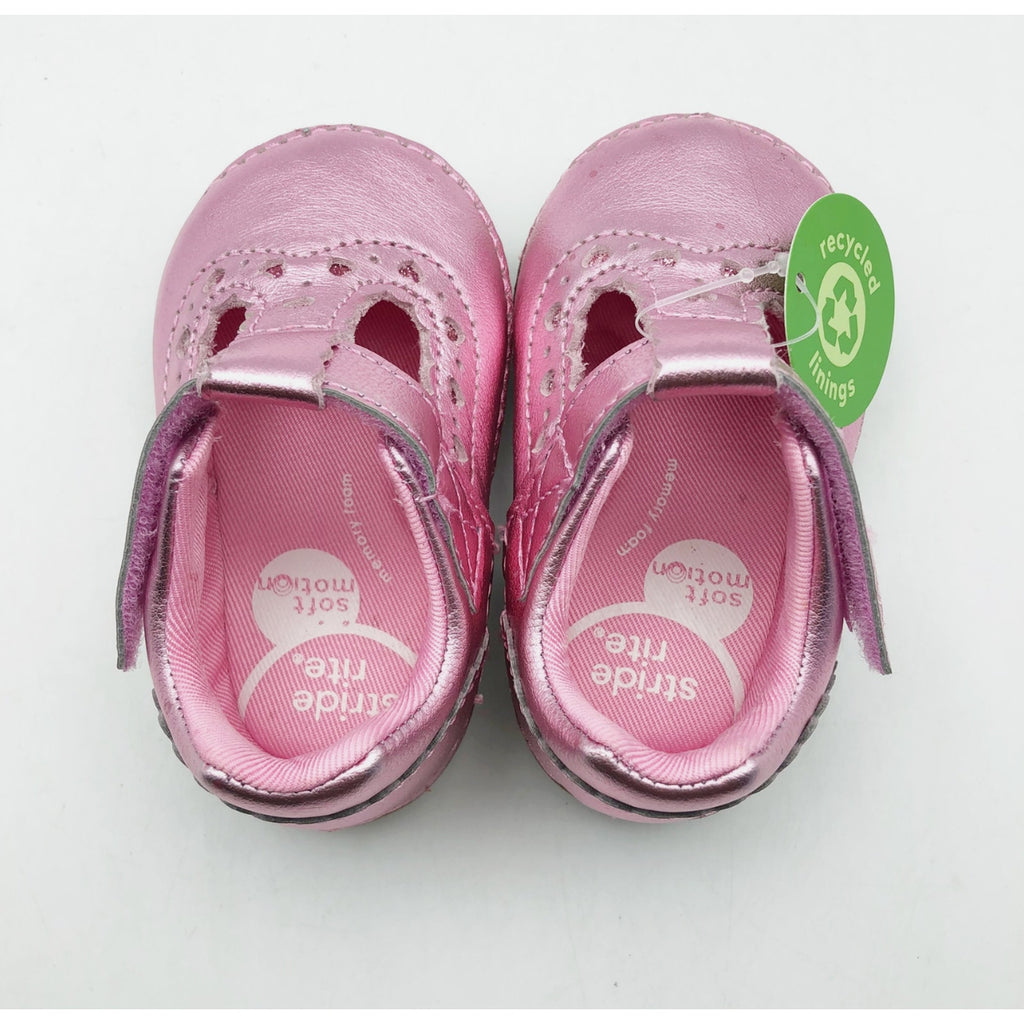 Stride Rite Girls Adira Flat Size 3 Pink Fuchsia Toddler Shoe Mary Jane NIB