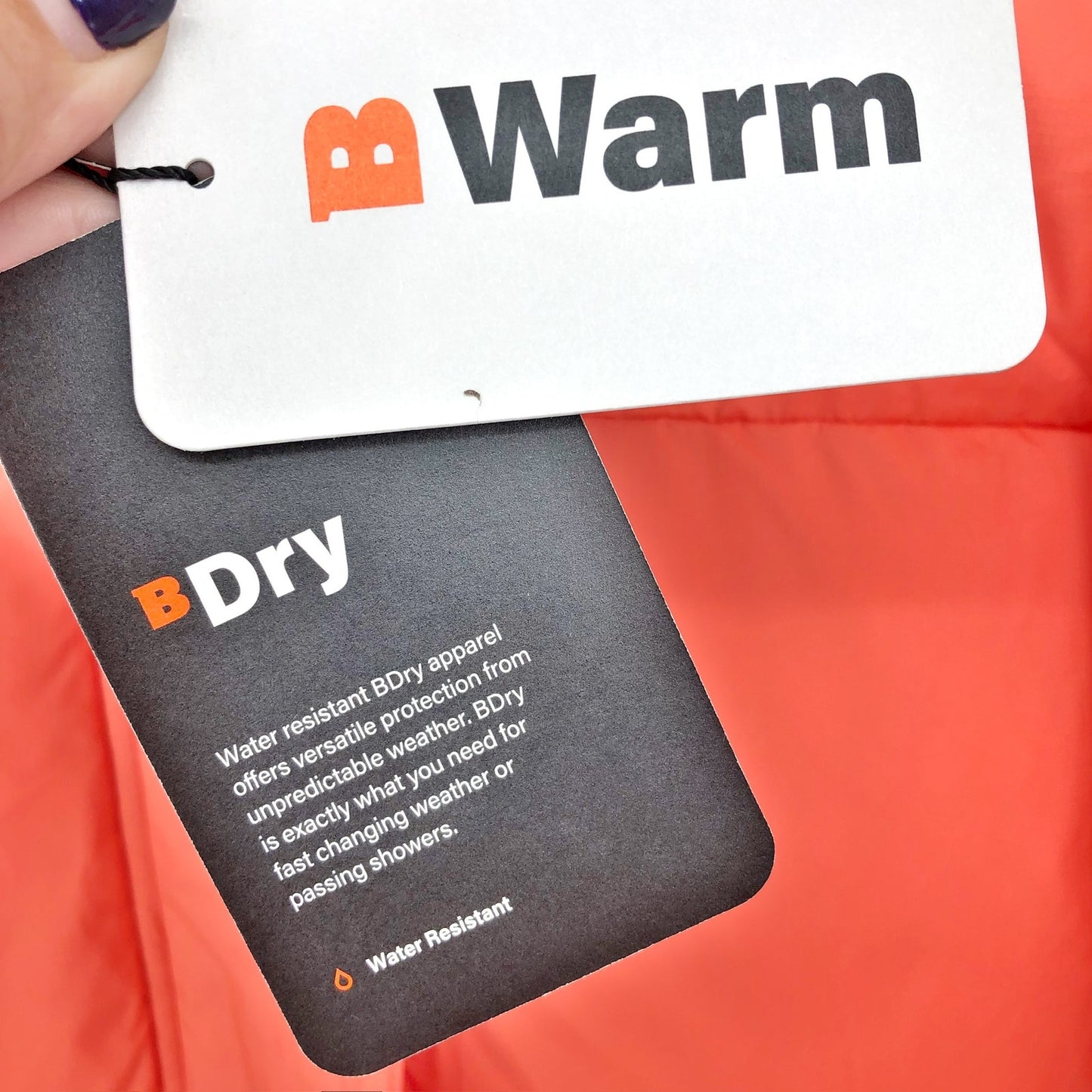 BASS OUTDOOR Women's Discovery Puffer Jacket XS Orange Living Coral Full Zip NWT