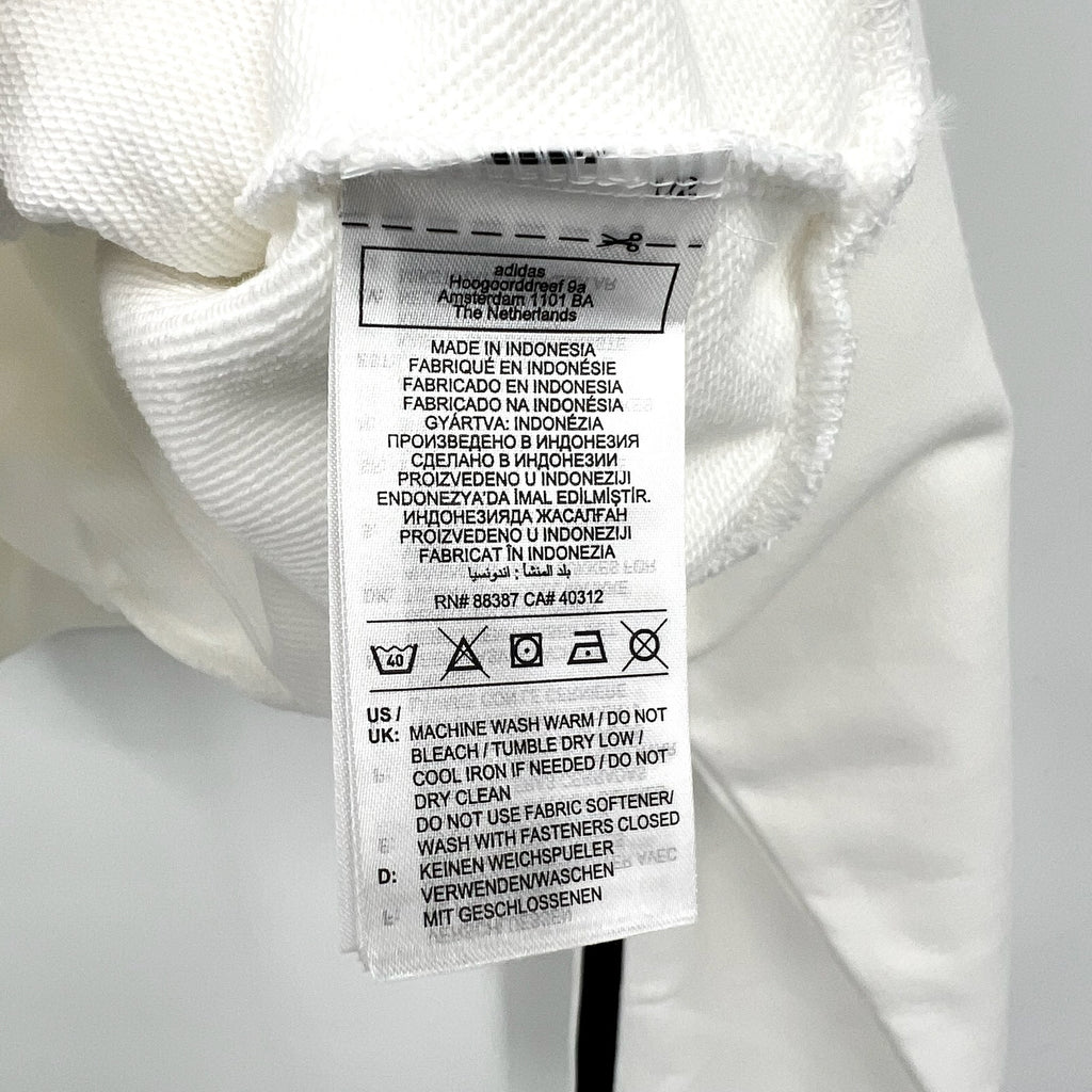 ADIDAS Essentials 3-Stripes French Terry Quarter-Zip Hoodie Medium White NWT