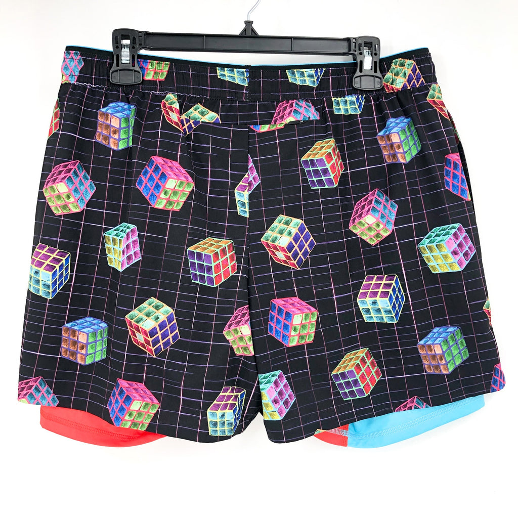 CHUBBIES Men's Solve Its Ultimate Training Shorts 2.0 Large Black Multi NWT