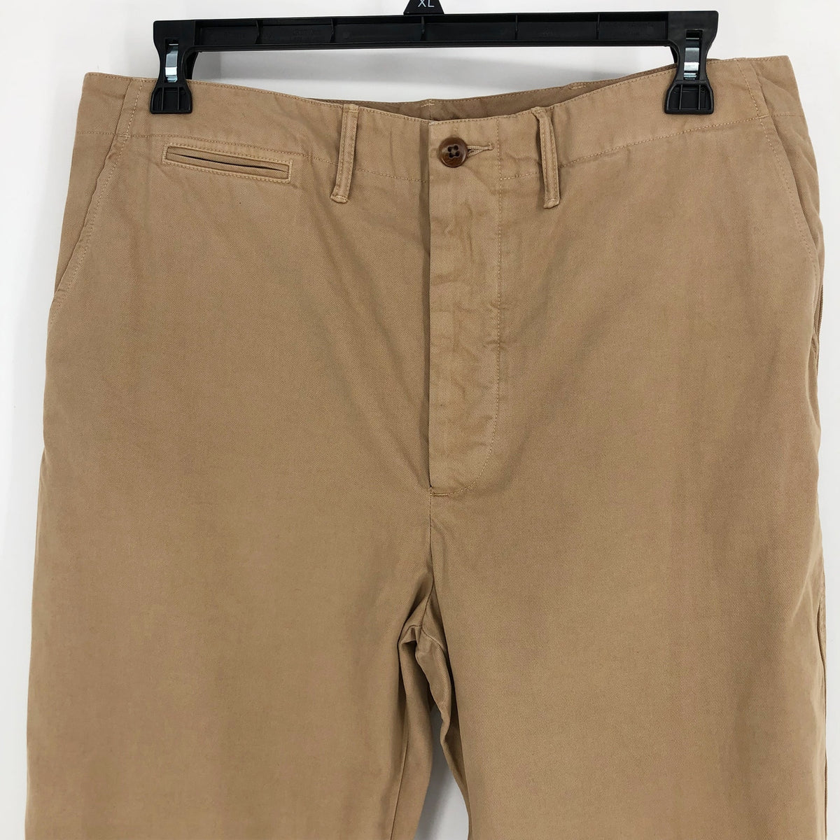 RE/DONE Womens 90s Loose Trousers Size 31 US 12 Tan High Waist Chinos Twill NWOT