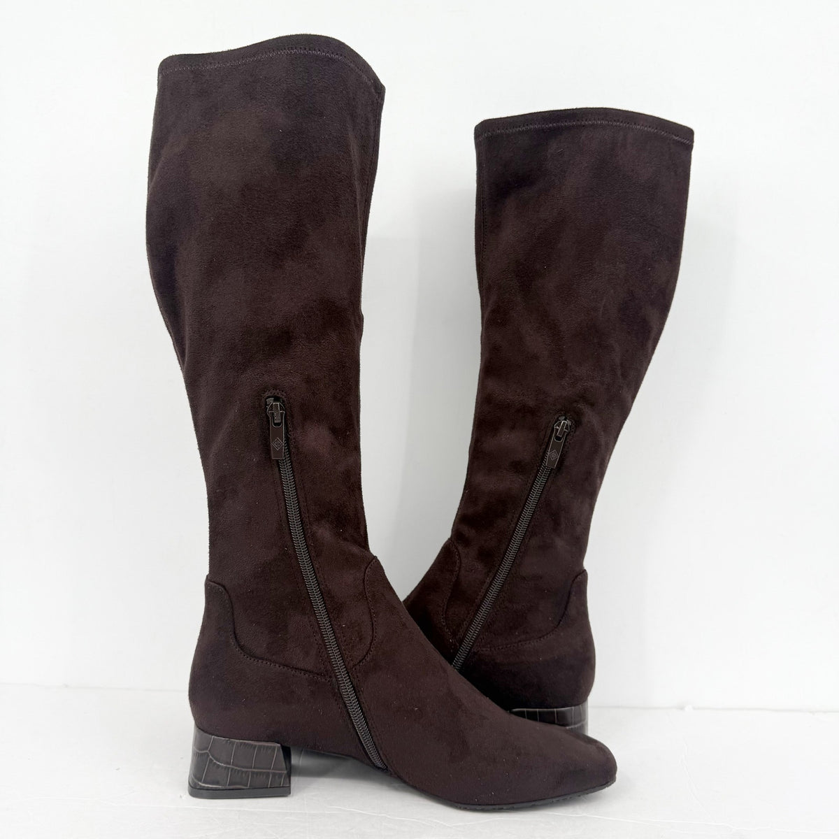 Donald Pliner Womens Regina Knee High Boot US 8.5 M Brown Suede NWOB