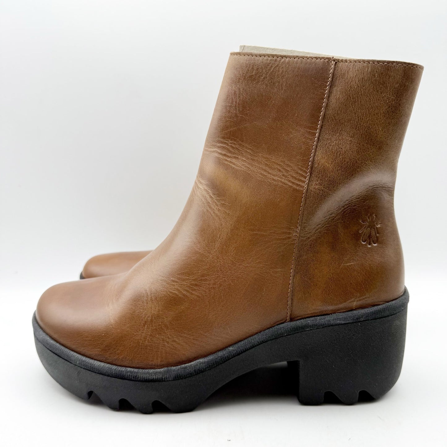 FLY LONDON Womens Toor513FLY Boots EU 39 US 8-8.5 Brown Leather Ankle NIB