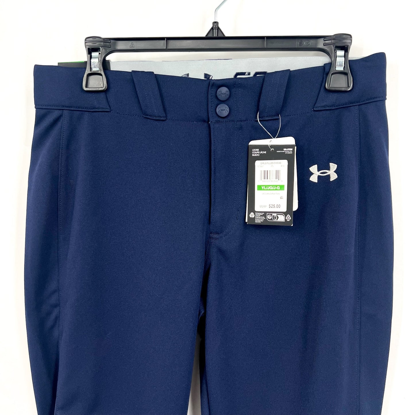 UNDER ARMOUR Girls Utility Softball Pants Large Navy Blue NWT