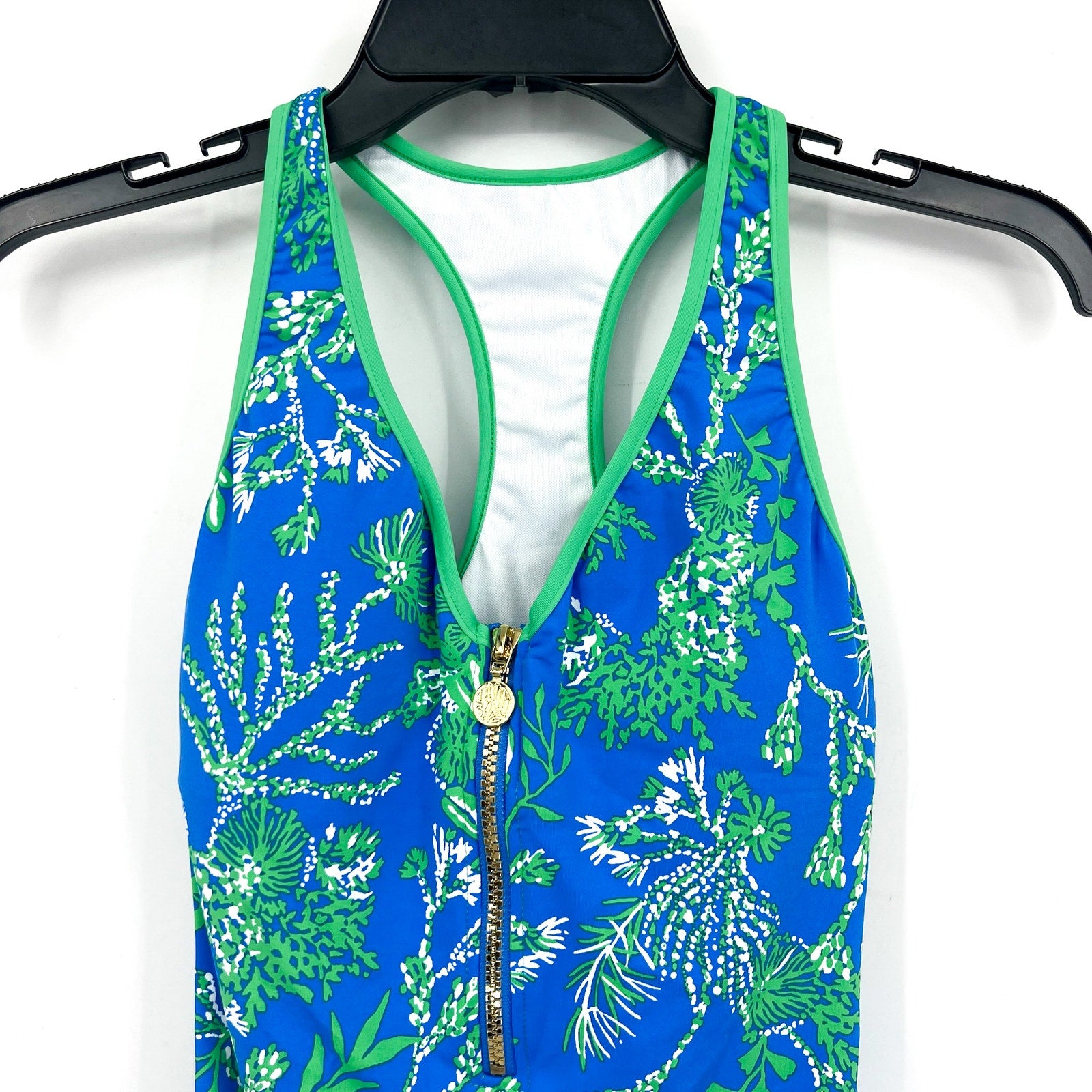 LILLY PULITZER Kailanie One Piece Swimsuit Size 0 Briny Blue A Bit Salty NWOT
