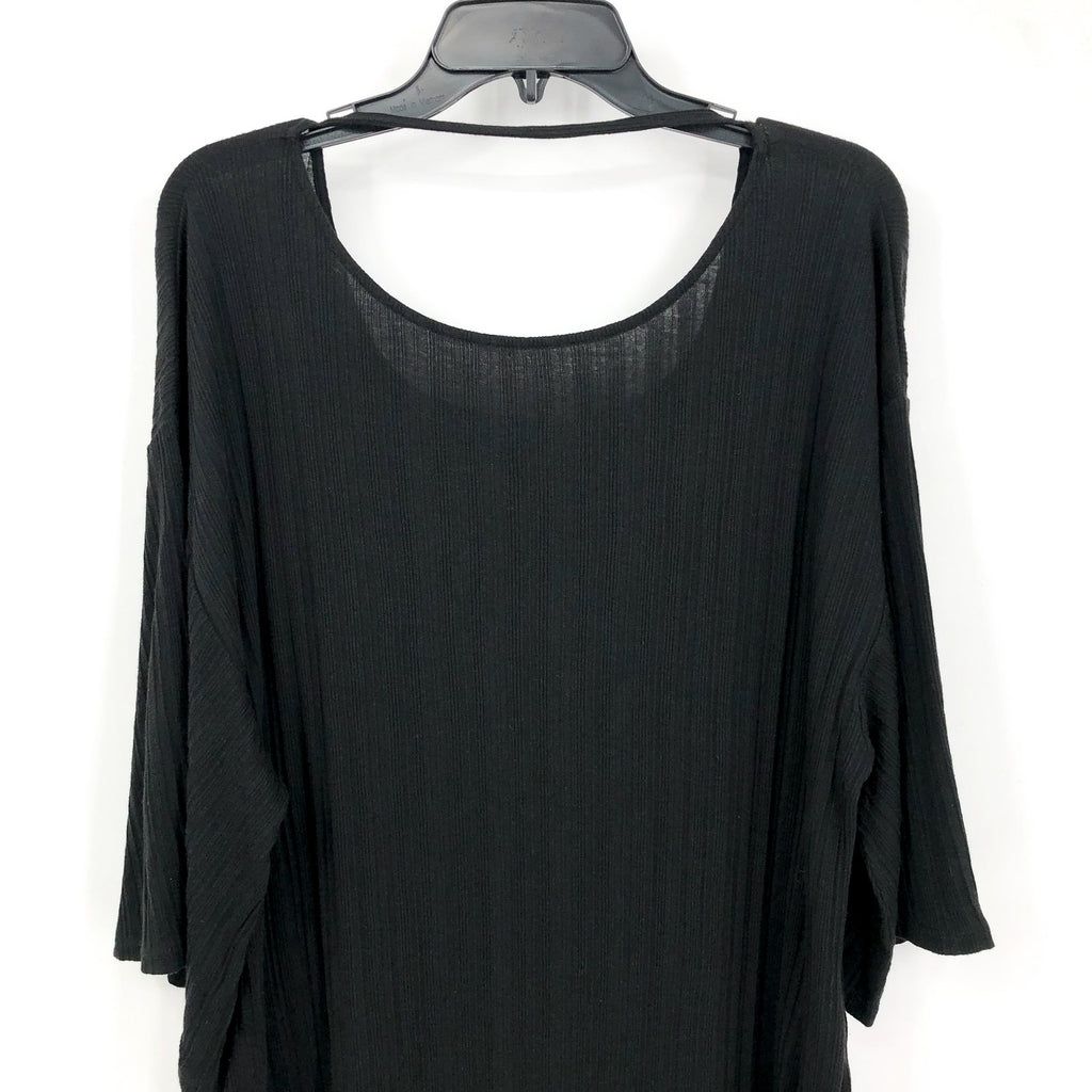SKIN Women's Pima Robin Caftan Size 3 Large Black Cotton Rib Loungewear NWT