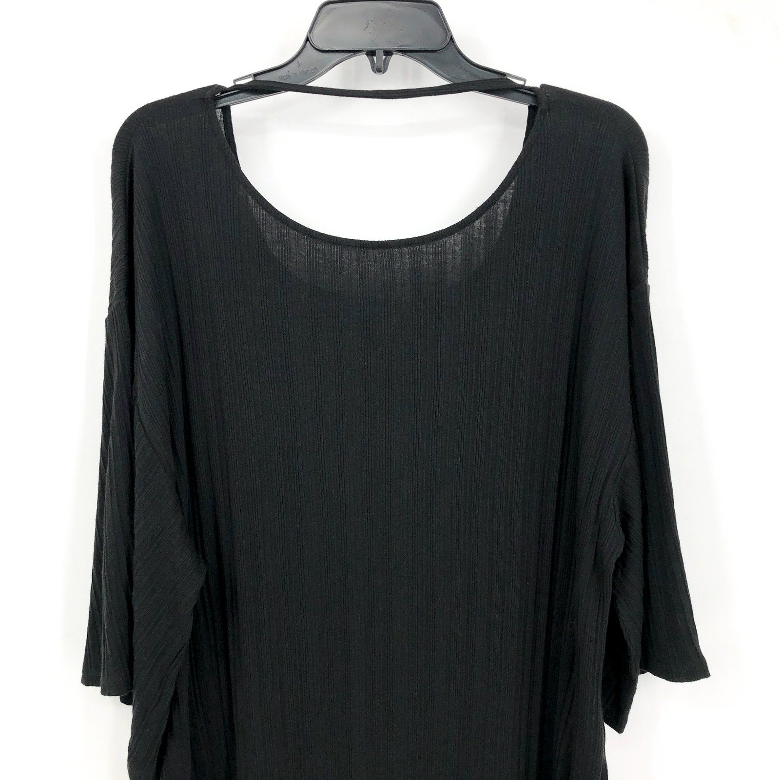 SKIN Women's Pima Robin Caftan Size 3 Large Black Cotton Rib Loungewear NWT