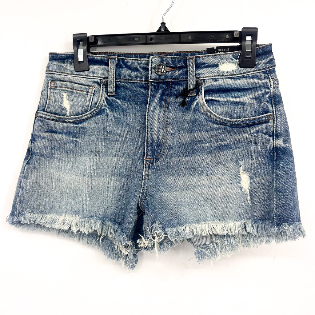 KUT FROM THE KLOTH Jane Jean Shorts Size 0 Proactive Blue Fray Hem NWT