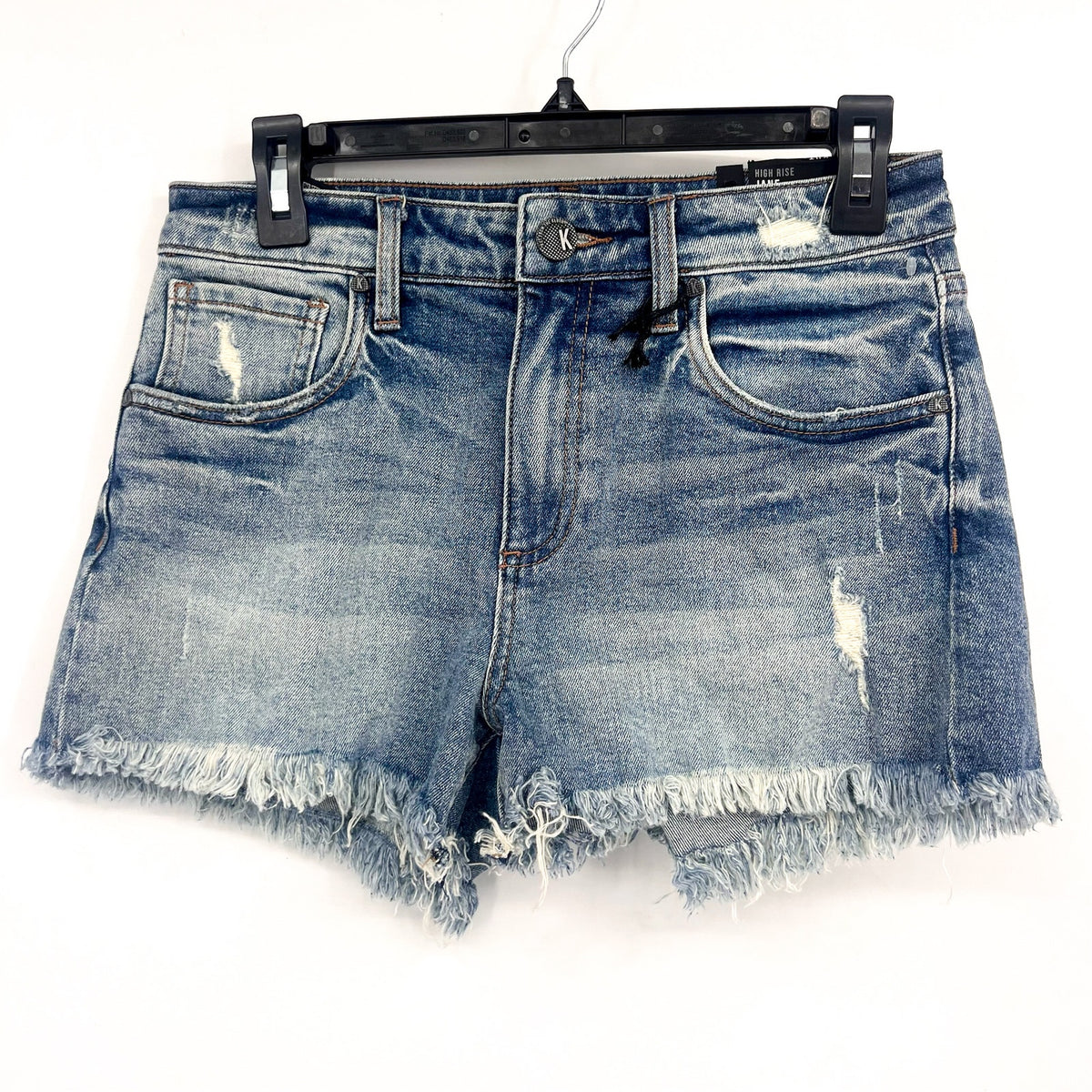 KUT FROM THE KLOTH Jane Jean Shorts Size 0 Proactive Blue Fray Hem NWT