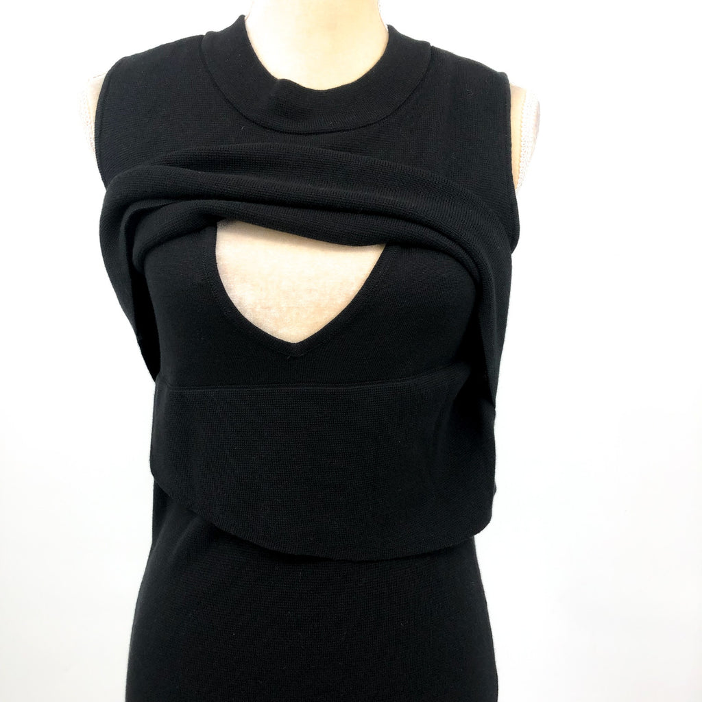 RIPE Women's Layered Knit Nursing Dress Small Black Sleeveless Stretch NWT