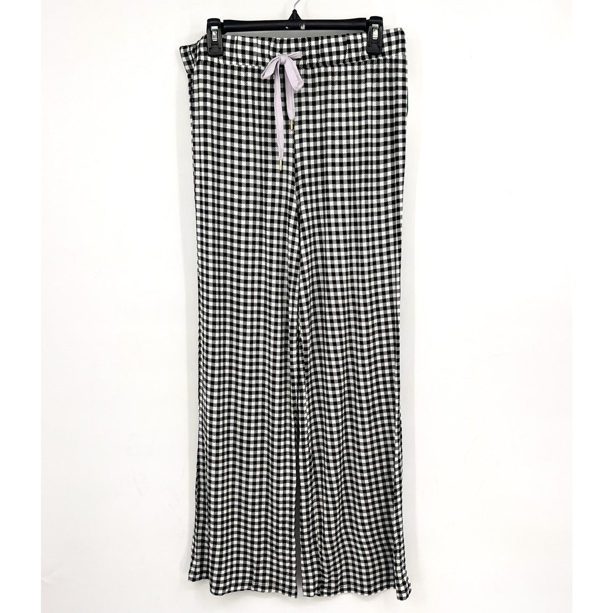 HONEYDEW Womens All American Long Sleeve Top Pants Pajamas Large Black White NWT