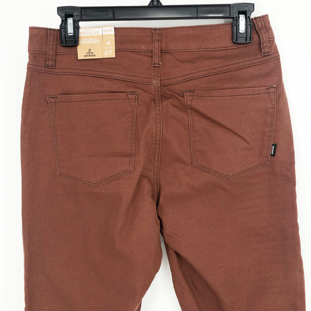 PRANA Womens Kayla Skinny Jeans 27x32 US 4 Brown Manzanita High Rise Stretch NWT