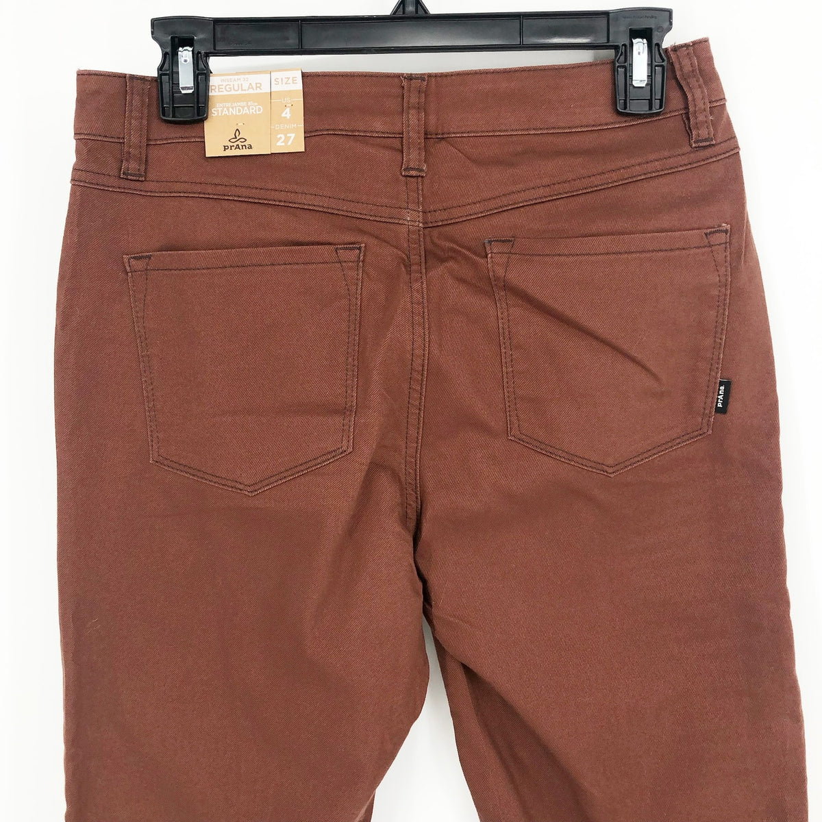 PRANA Womens Kayla Skinny Jeans 27x32 US 4 Brown Manzanita High Rise Stretch NWT
