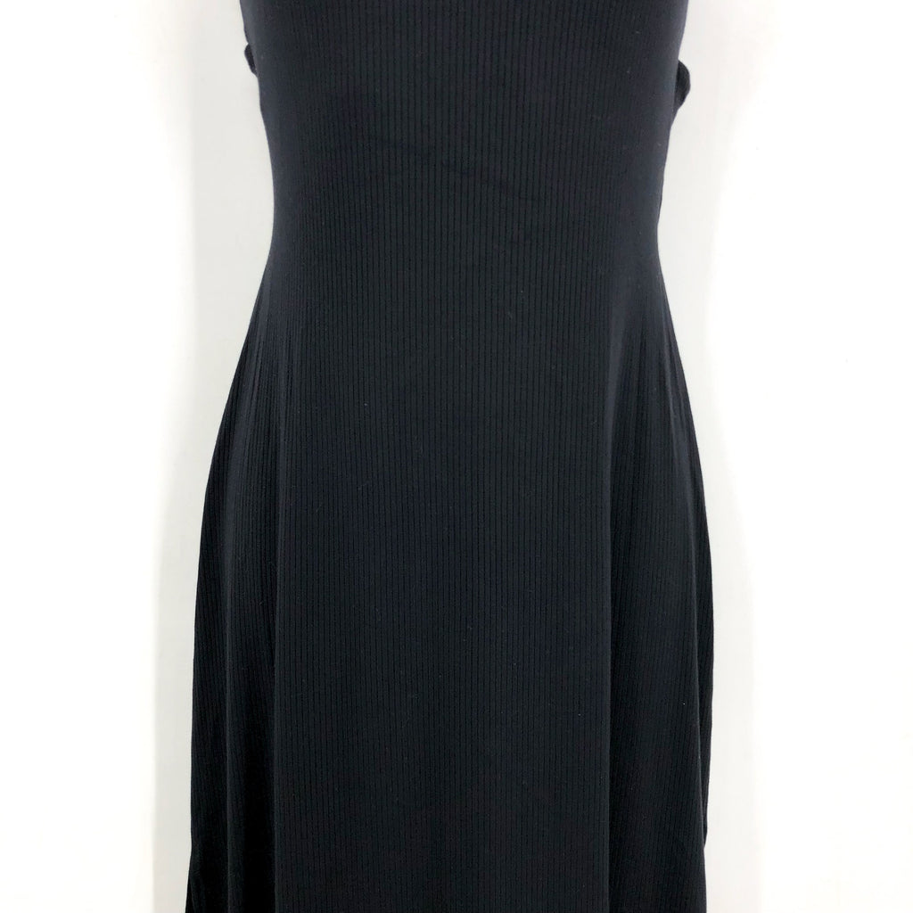 L*SPACE Women's Mara Cutout Maxi Dress Medium Black Square Neck NWT