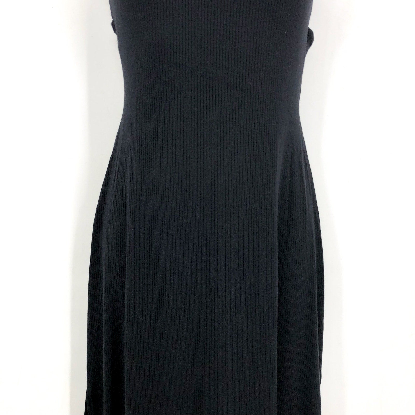 L*SPACE Women's Mara Cutout Maxi Dress Medium Black Square Neck NWT