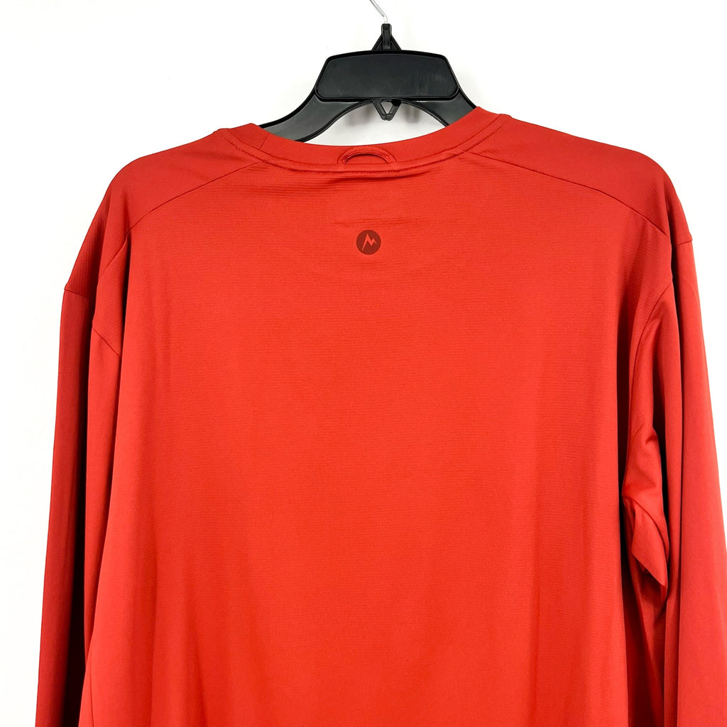 MARMOT Men's AirExchange Long-Sleeve Crew T-Shirt Large Orange UPF 50 NWT
