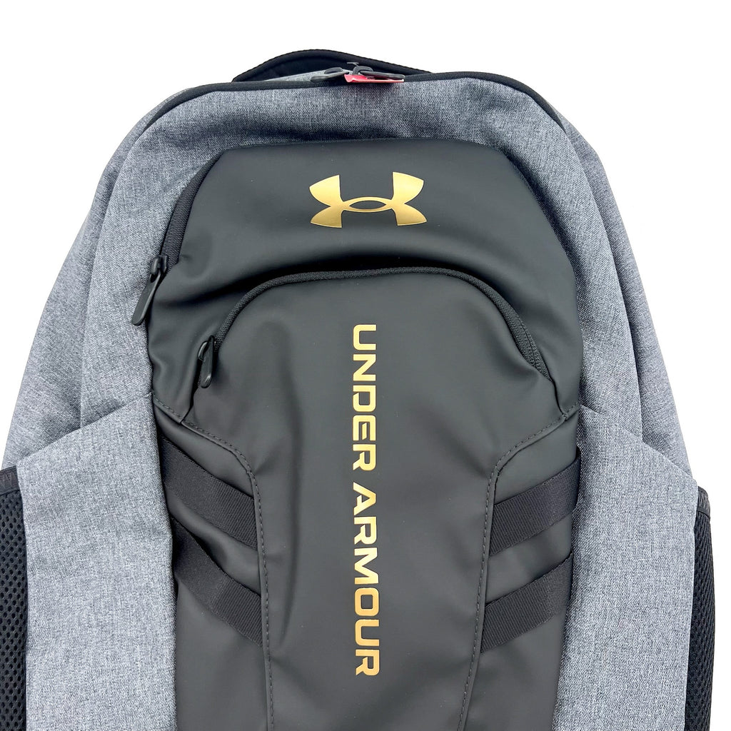 UNDER ARMOUR STORM Unisex Hustle Pro 6.0 Backpack Black/Gold Laptop Sleeve NWOT