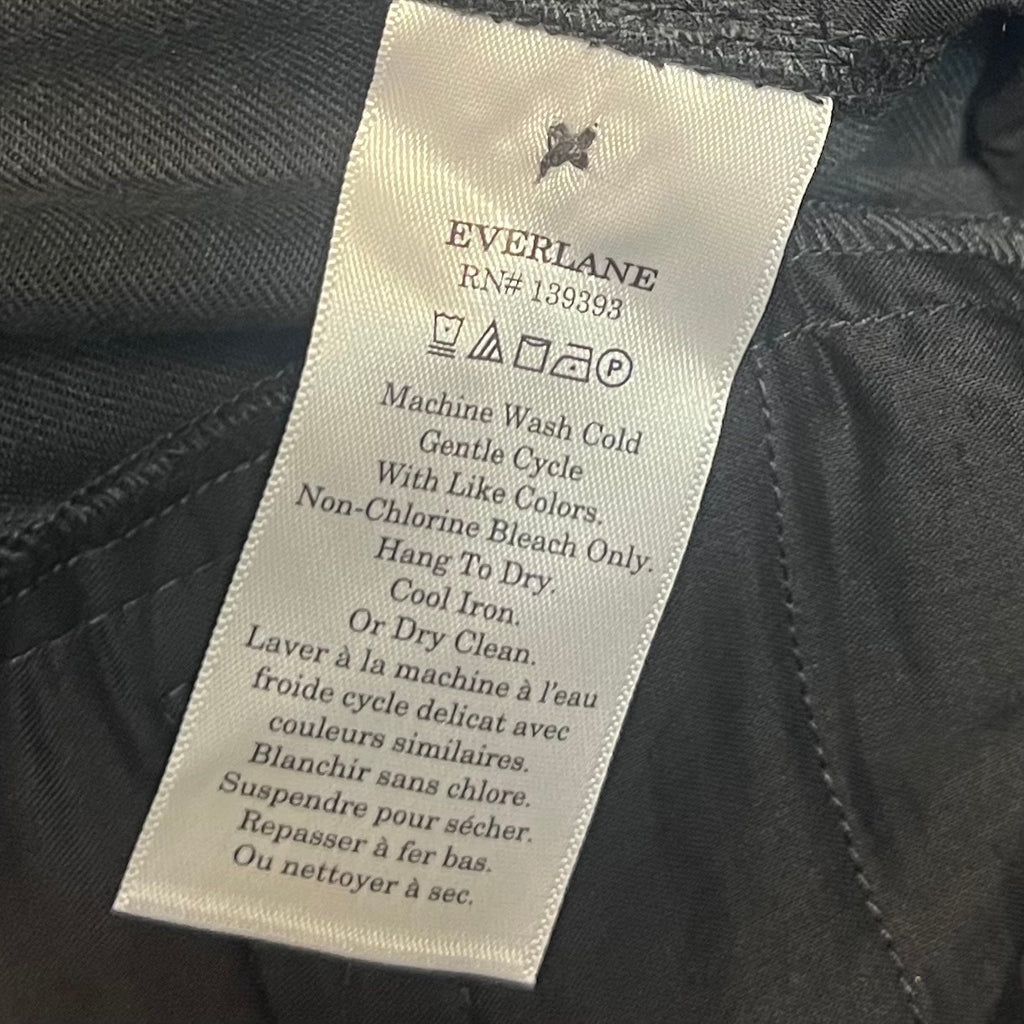 EVERLANE Women's The Way High Draper Tapered Pants Size 14 Black Tencel NWT