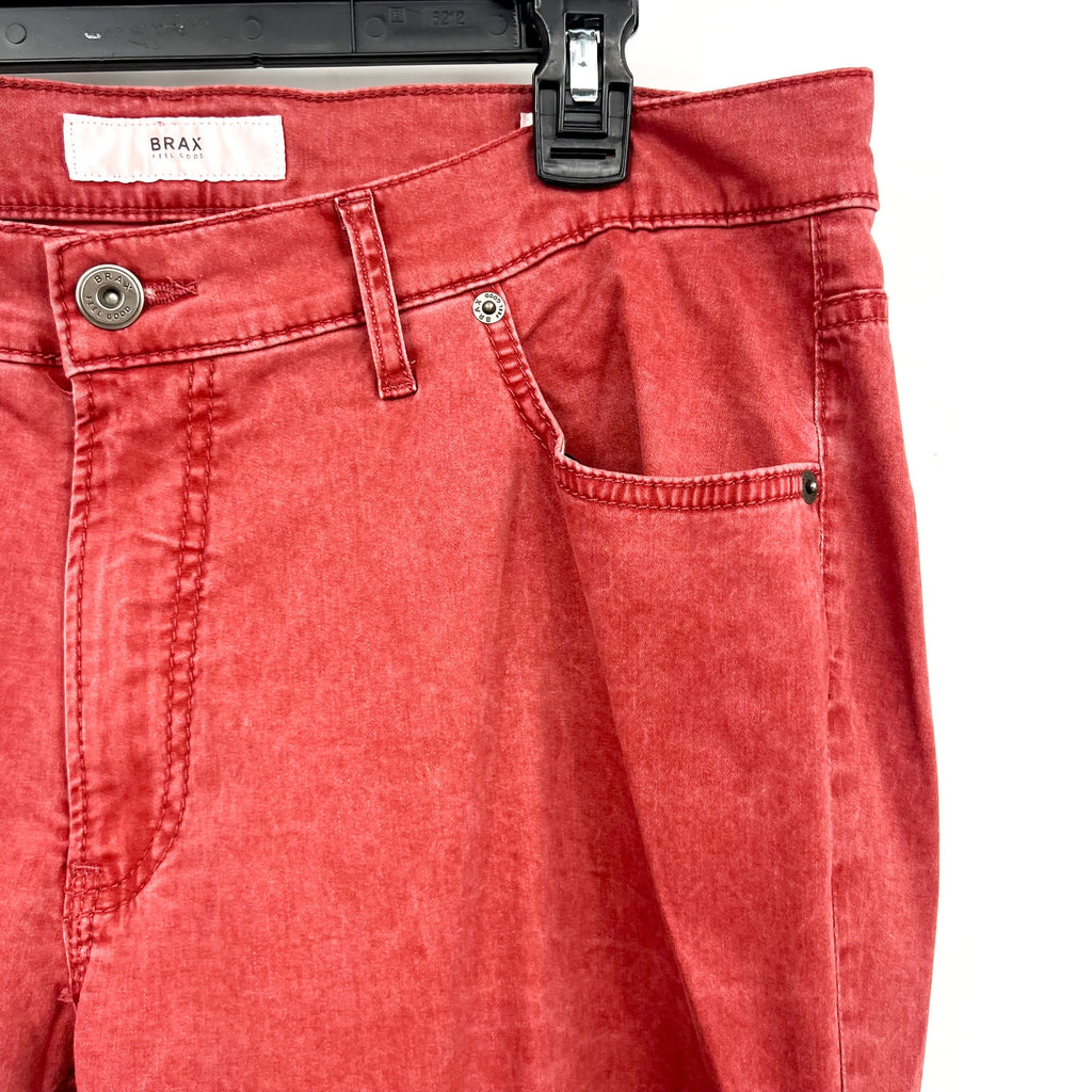 BRAX Men's Chuck Modern Fit Chino Pants 36x32 Burnt Red Frozen Color NWT