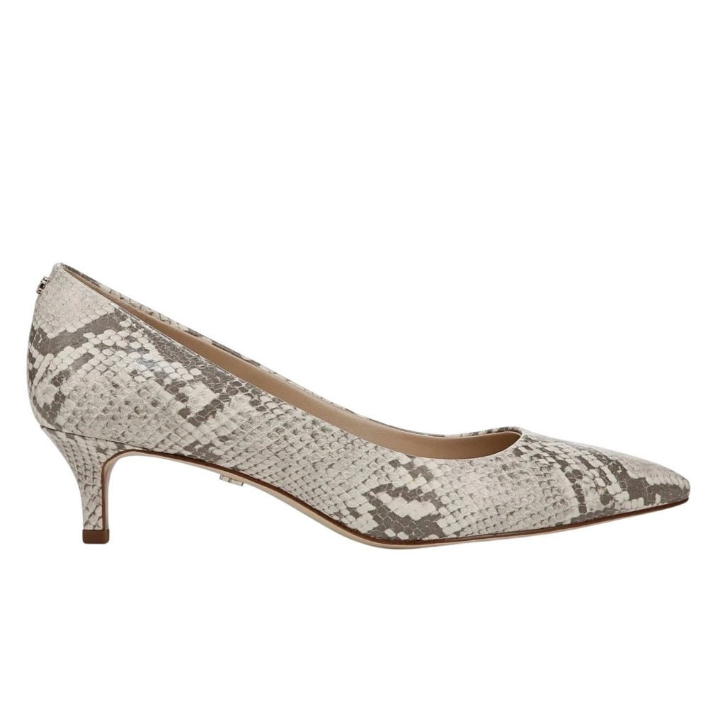 Sam Edelman Womens Dori Pumps US 8 M EU 38.5 Taupe Snake Print Leather NIB