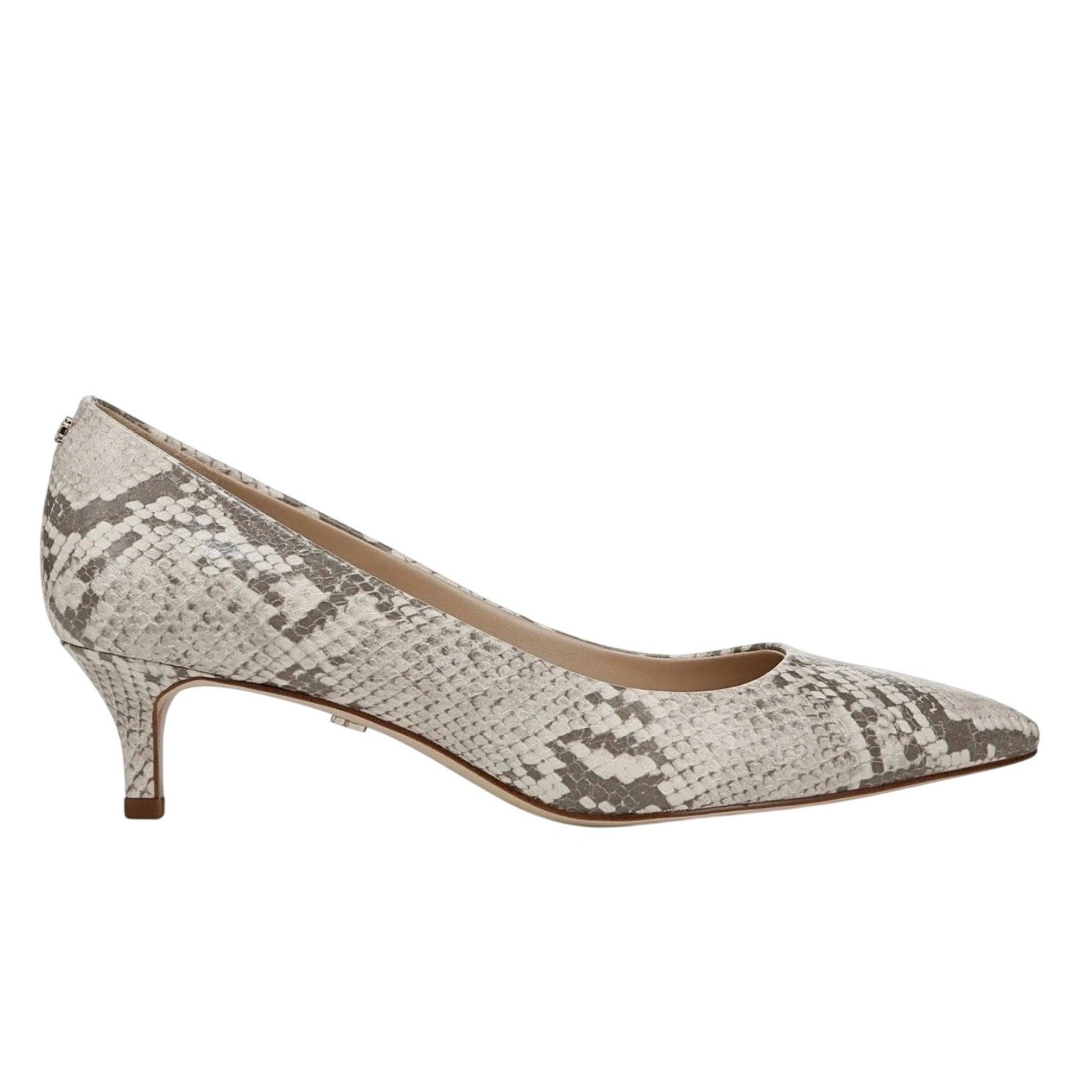 Sam Edelman Womens Dori Pumps US 8 M EU 38.5 Taupe Snake Print Leather NIB