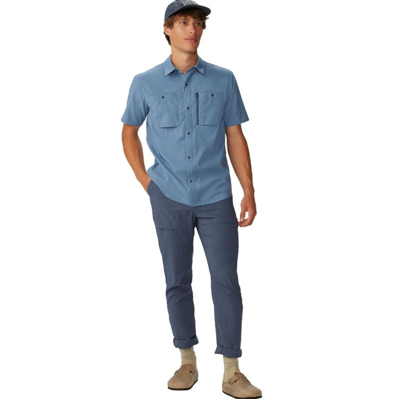 MOUNTAIN HARDWEAR Men's Trail Sender Hiking Pants 38x30 Ash Blue NWT