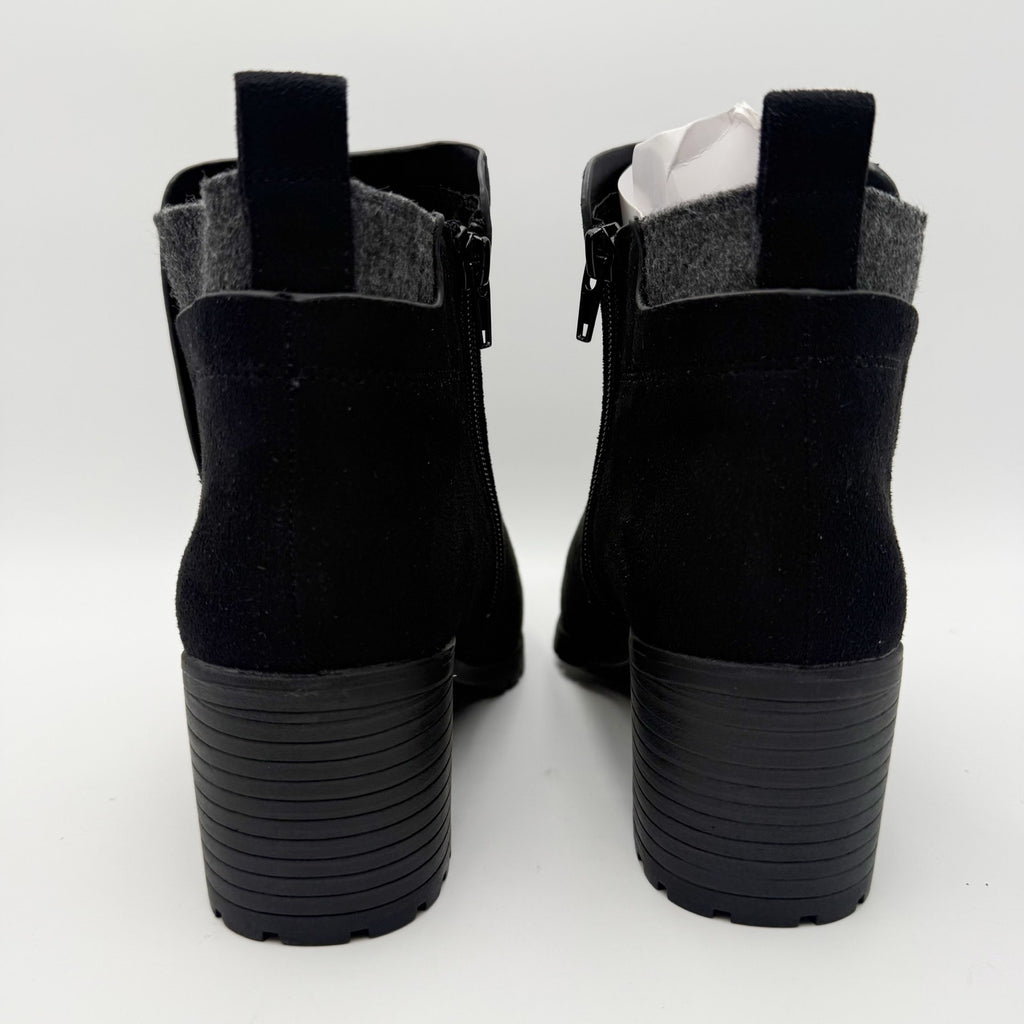 LifeStride Womens Maggie Ankle Booties Size 7 Wide EU 37 Black NWOB