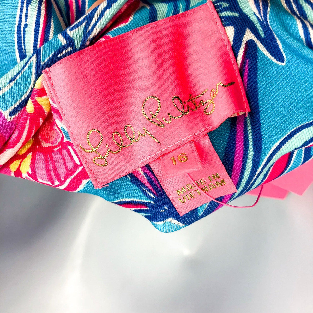 LILLY PULITZER Niki One Shoulder Romper Size 16 Cumulus Blue Orchid Oasis NWT