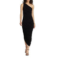 NORMA KAMALI Women's One Shoulder Diana Gown Large Black Asymmetric NWT