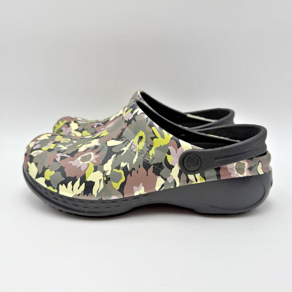 Merrell Womens Encore Service Pro Work Clogs Size 6 EU 37 Green Multi SR NIB