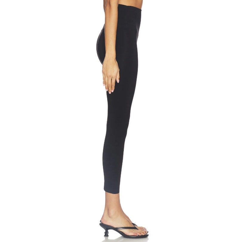 NORMA KAMALI Women's Lifestyle Cropped Leggings Medium/34 Black Stretch NWOT