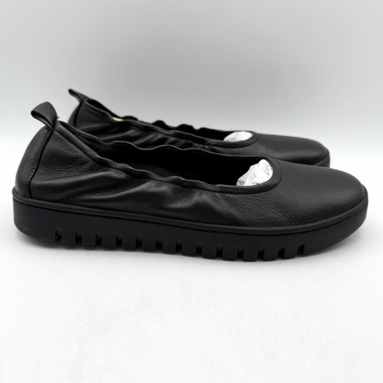 VIONIC Womens Uptown Ballet Slip-on Flats US 7 EU 37 Black Leather NWOB