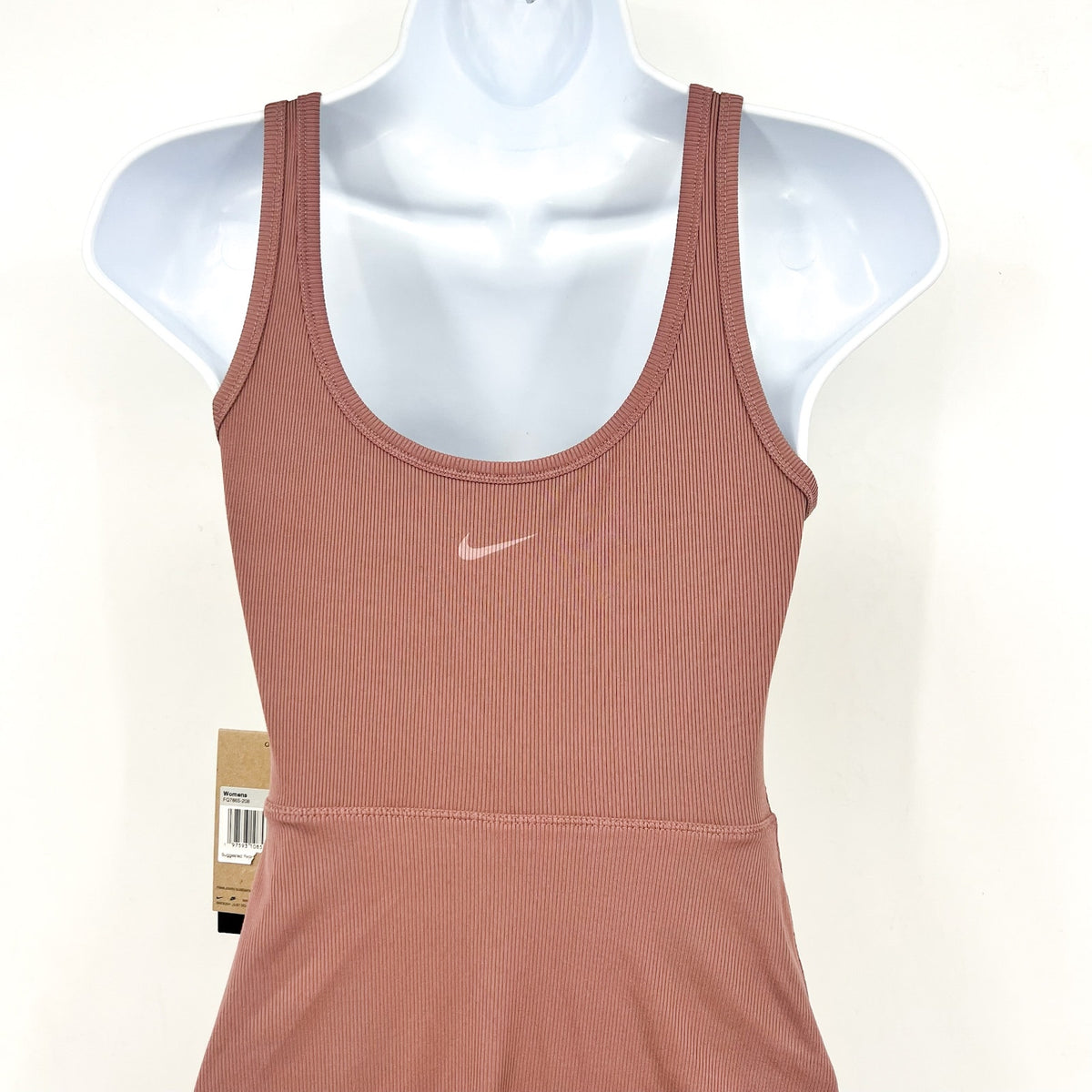 NIKE Women's One Dri-fit Scoop Neck Tank Dress XS Pink Smokey Mauve Skort NWT