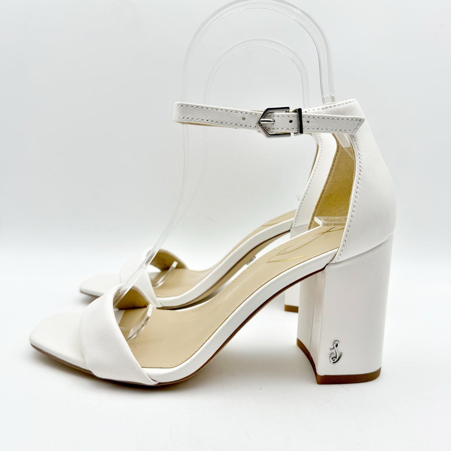 Sam Edelman Womens Daniella Heel US 5M EU 35 White Leather