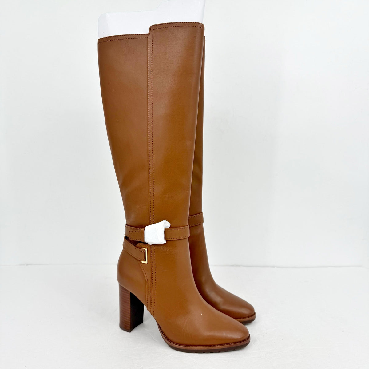 Lauren Ralph Lauren Womens Manchester Knee High Boots Size 5.5 B Tan Leather NIB