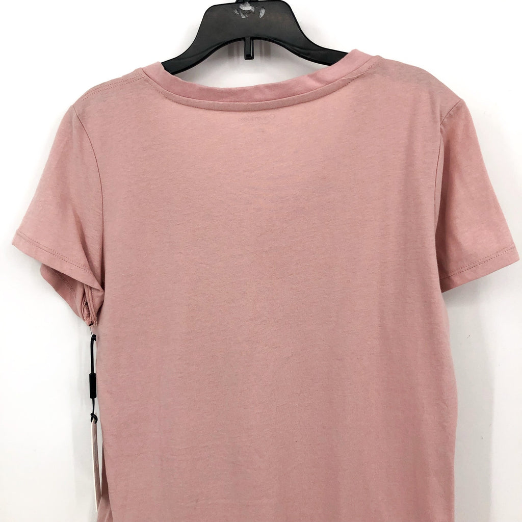 CALVIN KLEIN Women's V-Neck T-Shirt Small Secret Pink Short Sleeve NWT
