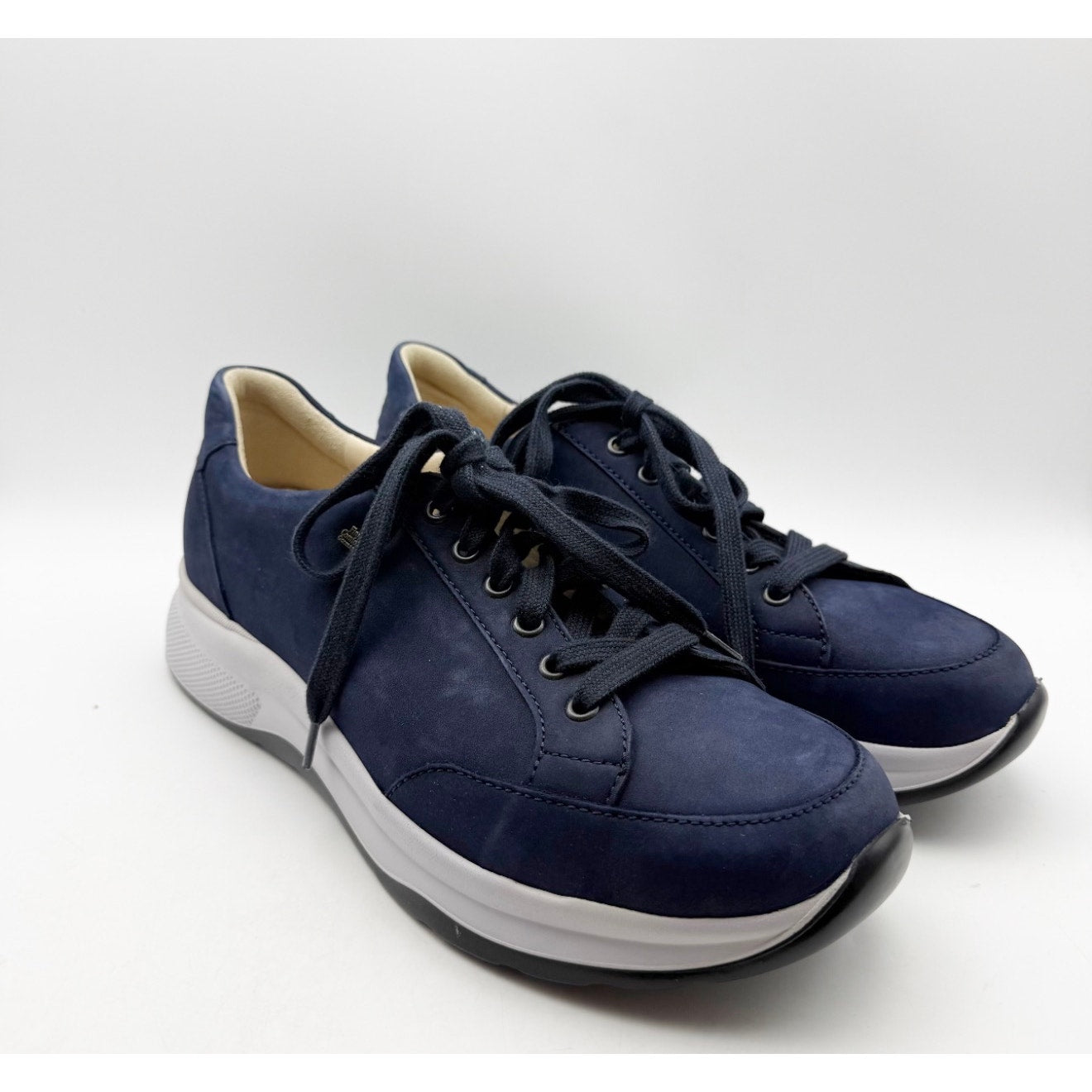 Finn Comfort Men's Casual Brandon Sneaker US 9 UK 8.5 Blue Leather Suede NWOB