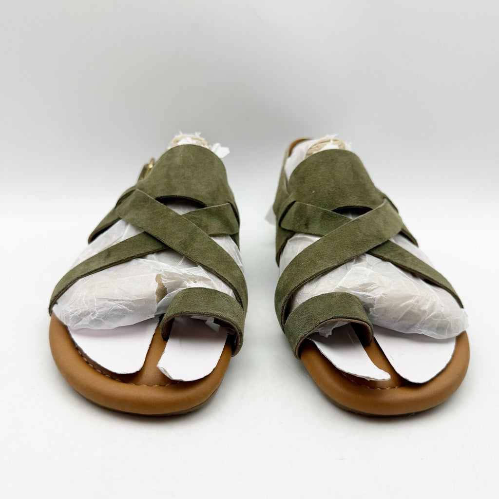 Franco Sarto Womens Gia Sandals US 6 M EU 36 Green Suede NWOB