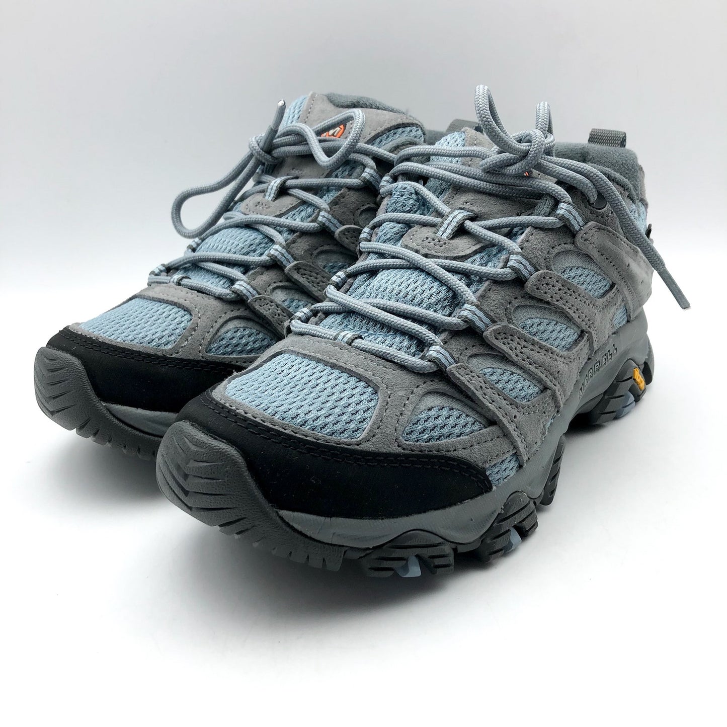 Merrell Womens Moab 3 Hiking Sneaker US 6.5 EU 37 Blue Grey Suede Waterproof NIB