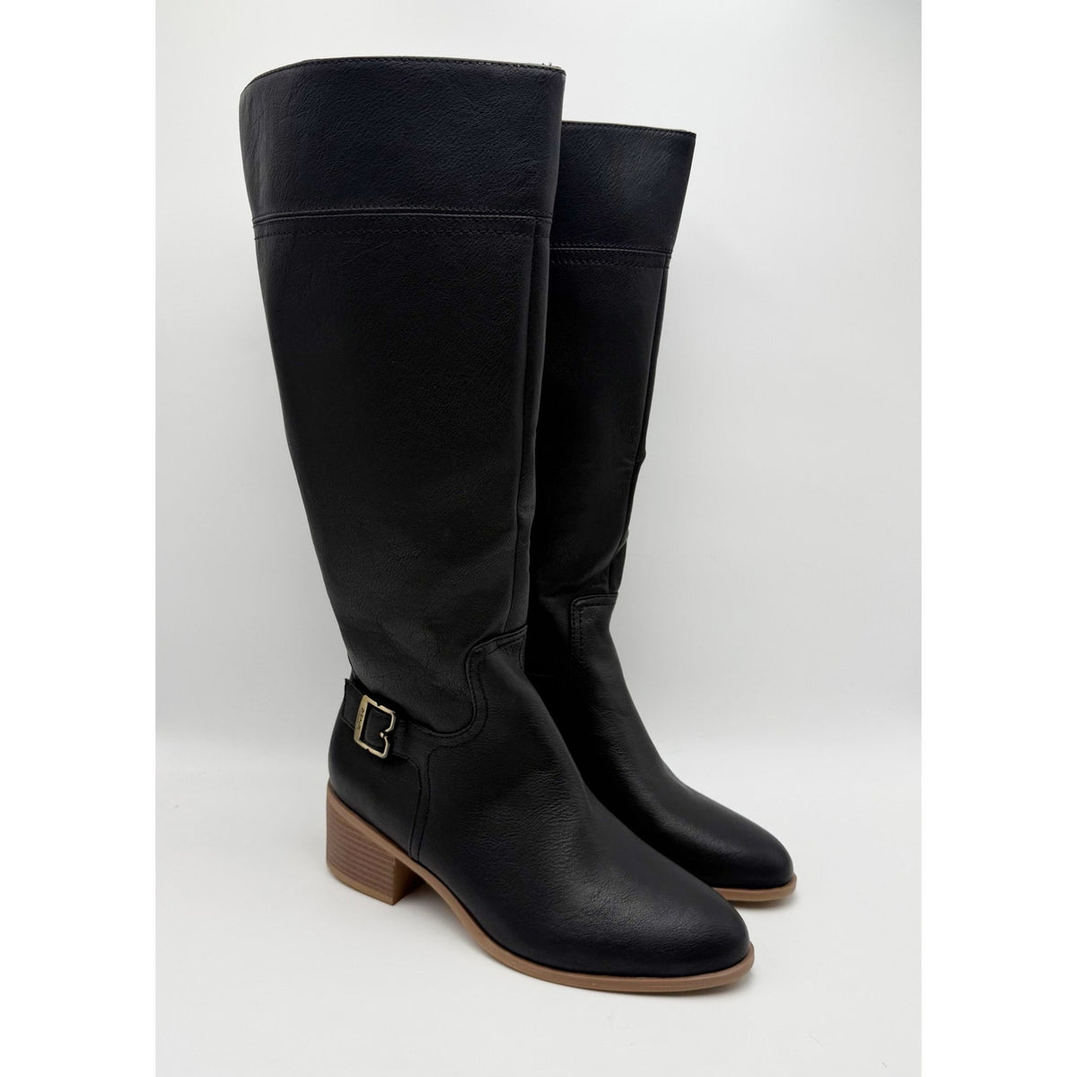 Dr. Scholls Womens Adeline Knee High Boots Size 7.5 M WIDE CALF Black NIB