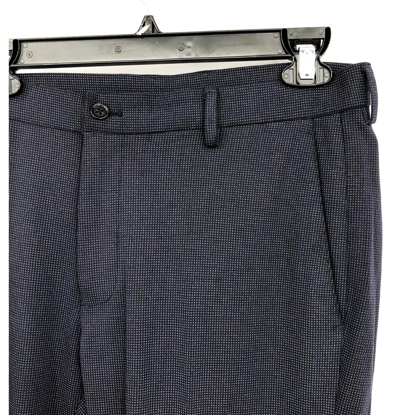 SOUL OF LONDON Mens Suit Dress Pants 30x34 Navy Blue Slim Fit Flat Front NWOT