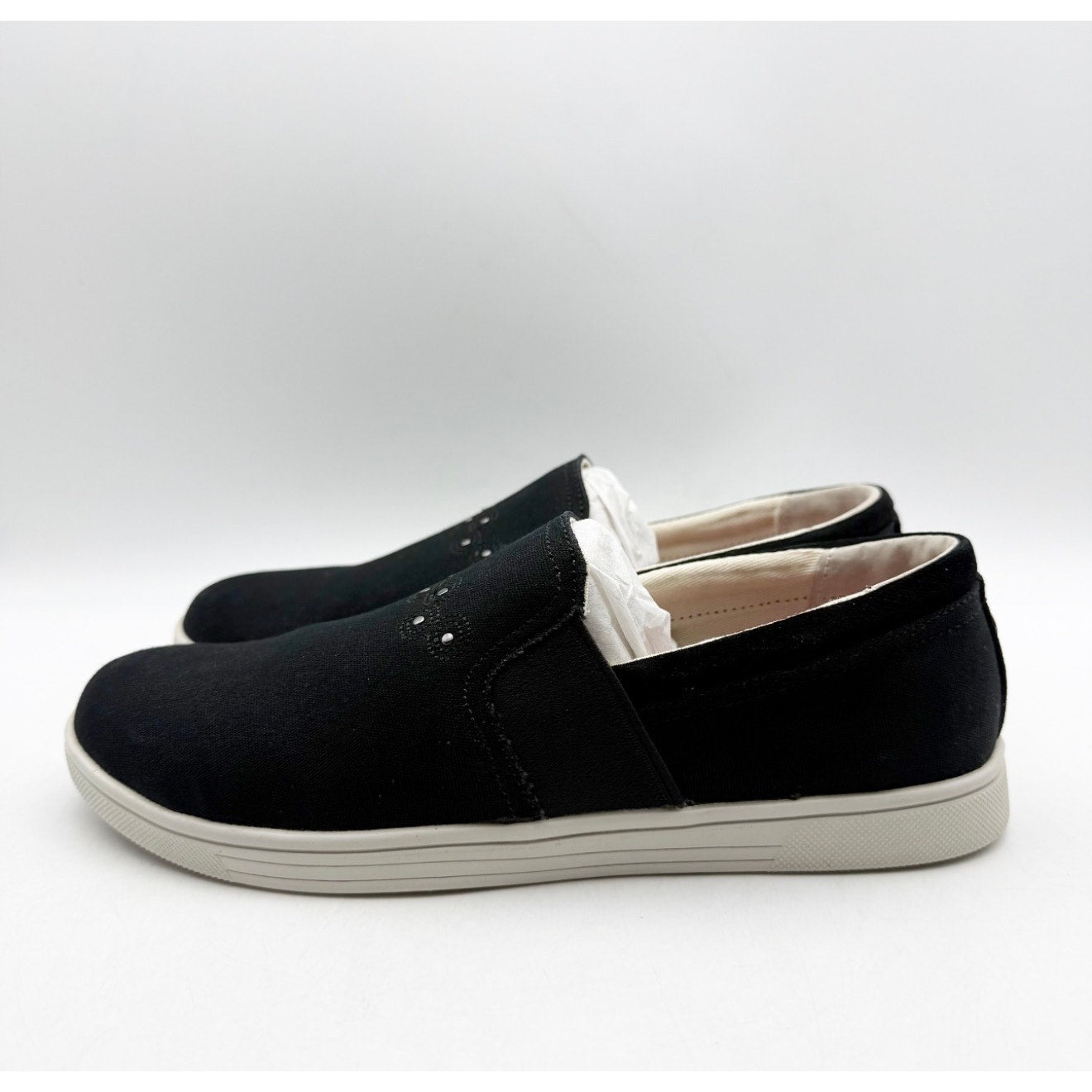 Spenco Women Waterfront Canvas Slip On Sneakers Size 7 EU 37.5 Black NIB