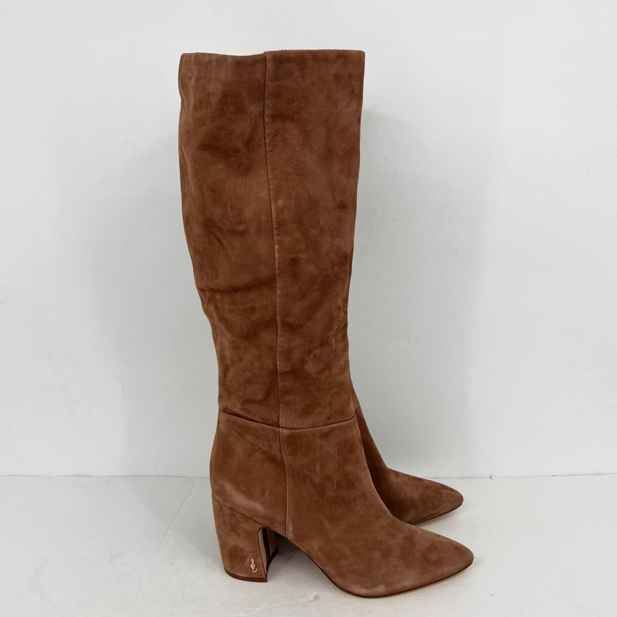 Sam Edelman Womens Hiltin Knee High Boots Size 10 EU 40 Tan Praline Suede NWOB