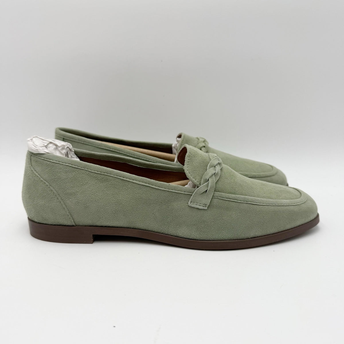 Seychelles Womens Afternoon Stroll Loafers Size 7.5 Sage Green Suede NIB