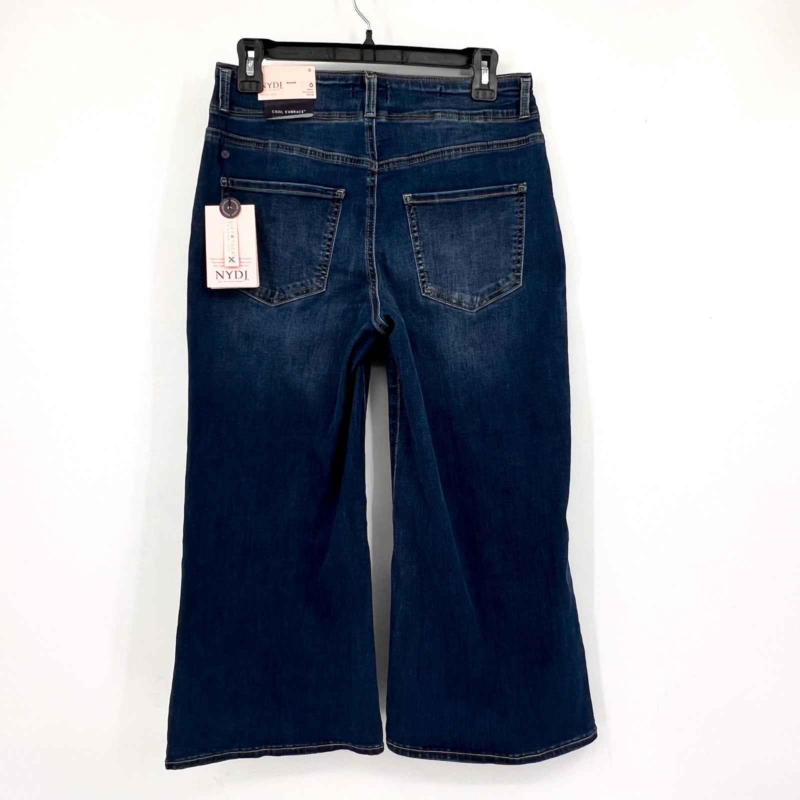 NYDJ Womens Major Wide Leg Capri Jeans Size 6 Serendipity Blue NWT