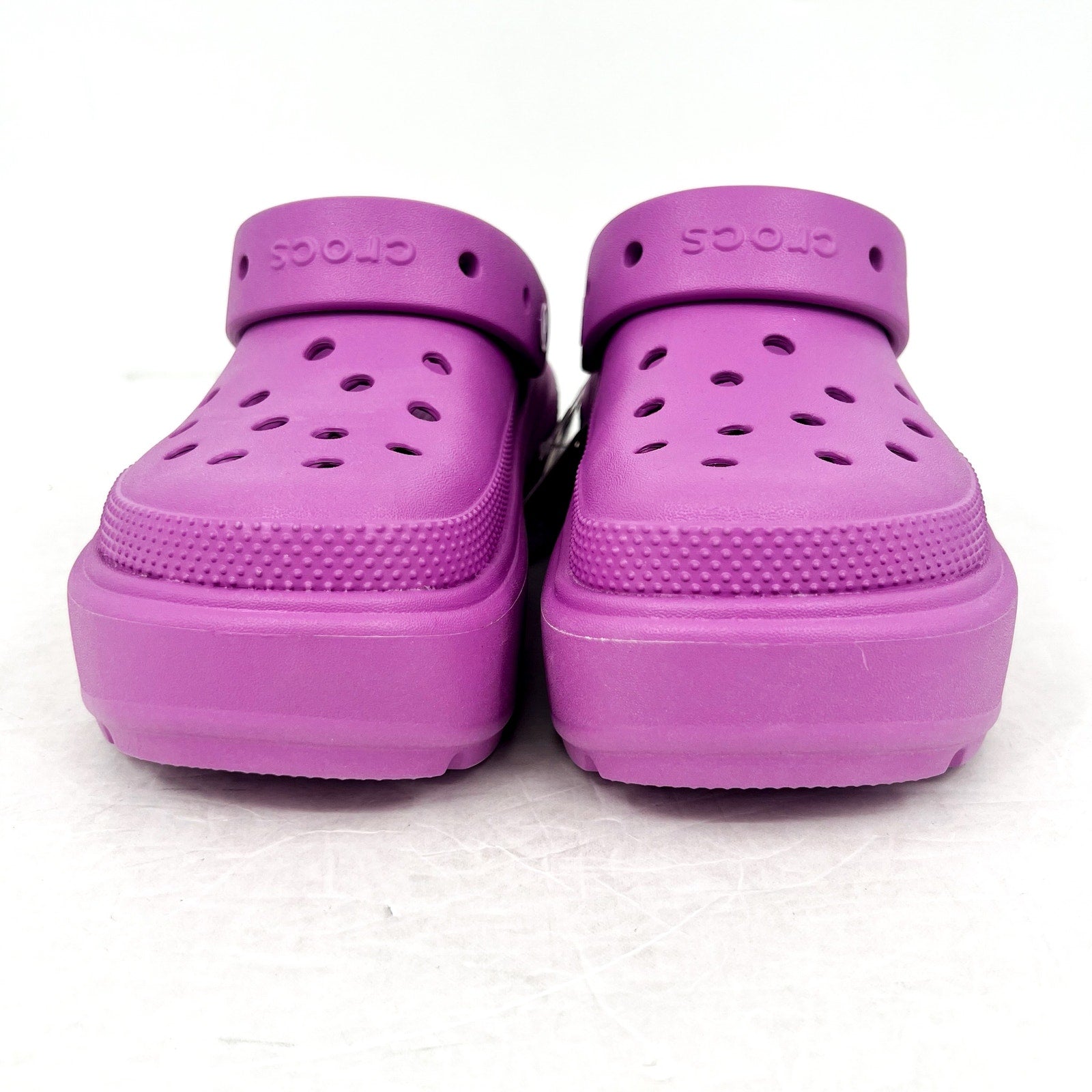 Crocs Womens Platform Chunky Stomp Clogs Size 6 Bubble Pink NWT