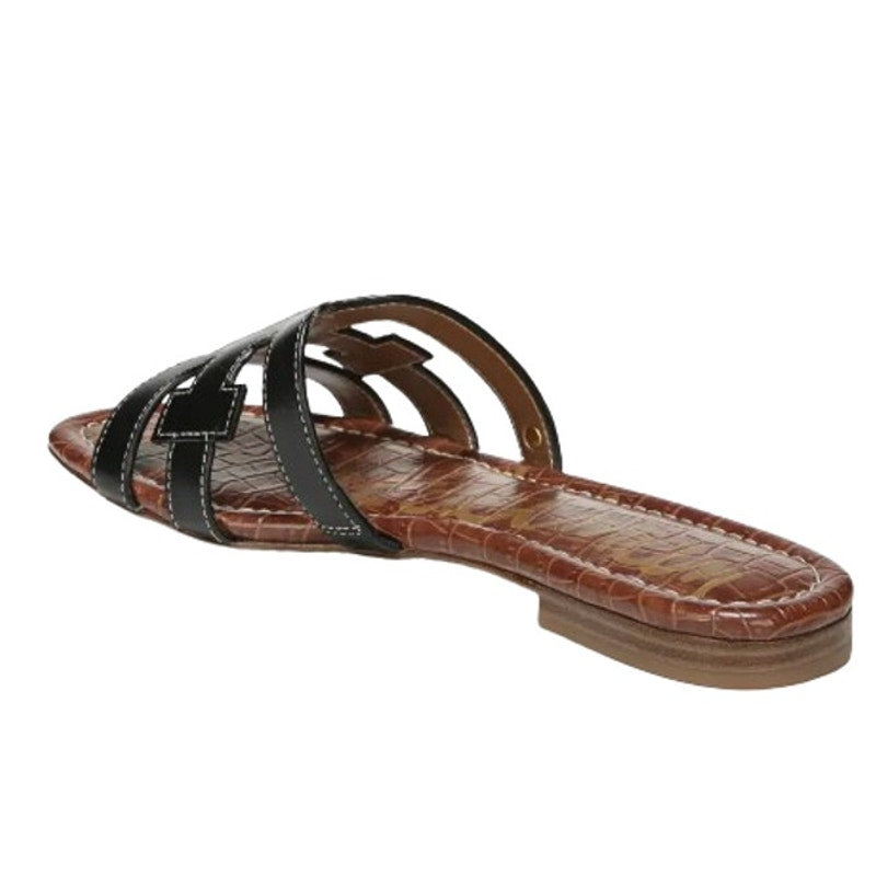 Sam Edelman Girls Bay Cut Out Slide Sandals US 13 M EU 31 Black Leather NIB