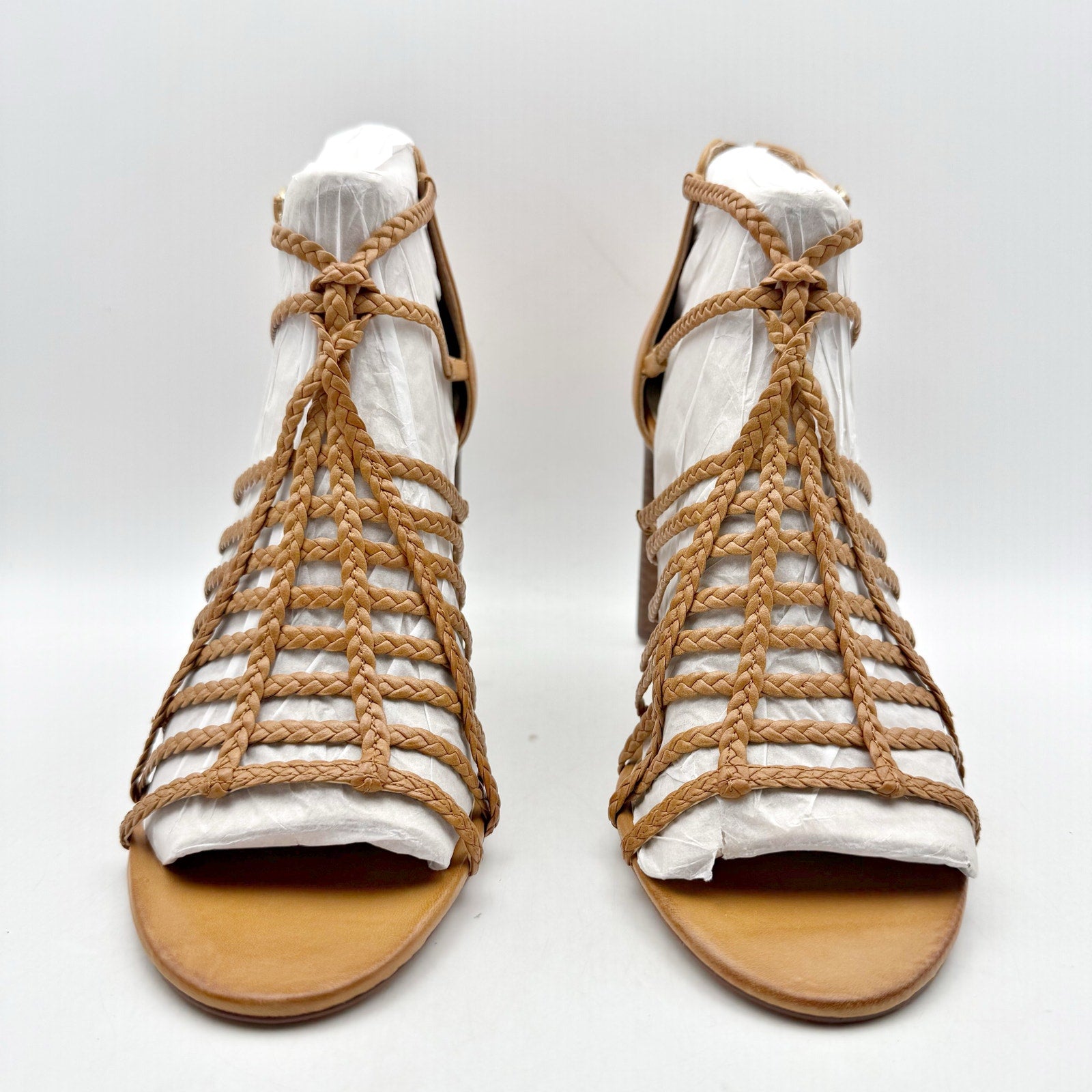 Vince Camuto Womens Ariah Heeled Sandals US 11 EU 43 Brown Leather NWOB