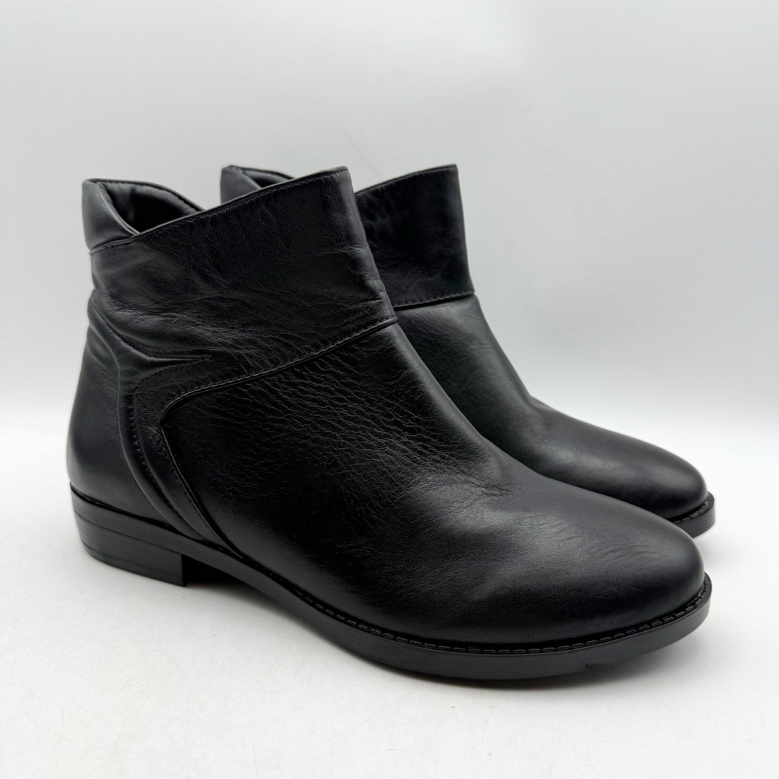 David Tate Womens Ania Ankle Bootie US 8.5 Wide Black Leather NWOB